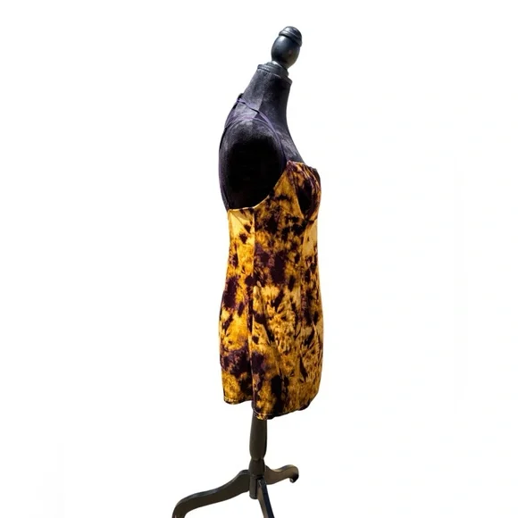 Urban Outfitters Purple and Gold Mini Dress size Large - Picture 3 of 13